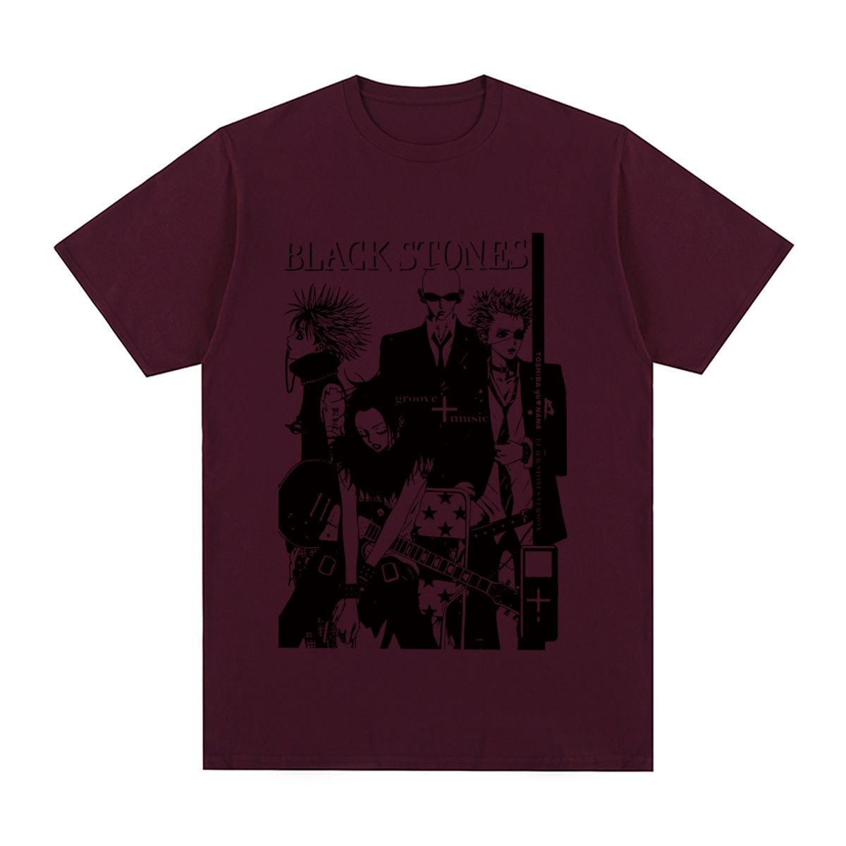 best Black Stones NANA Osaki Vintage T-shirt Gift Idea Unique Cotton Men T shirt New Tee Tshirt Womens Tops 0 shop online at M2K Trends for