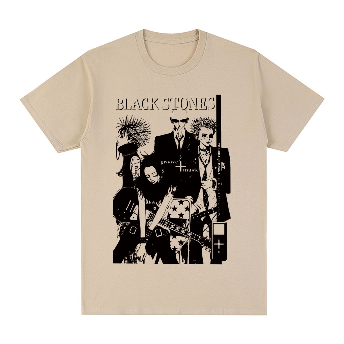 best Black Stones NANA Osaki Vintage T-shirt Gift Idea Unique Cotton Men T shirt New Tee Tshirt Womens Tops 0 shop online at M2K Trends for