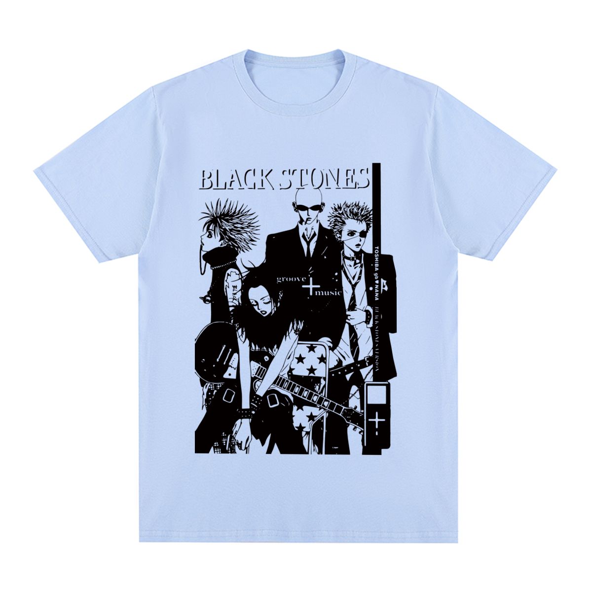 best Black Stones NANA Osaki Vintage T-shirt Gift Idea Unique Cotton Men T shirt New Tee Tshirt Womens Tops 0 shop online at M2K Trends for