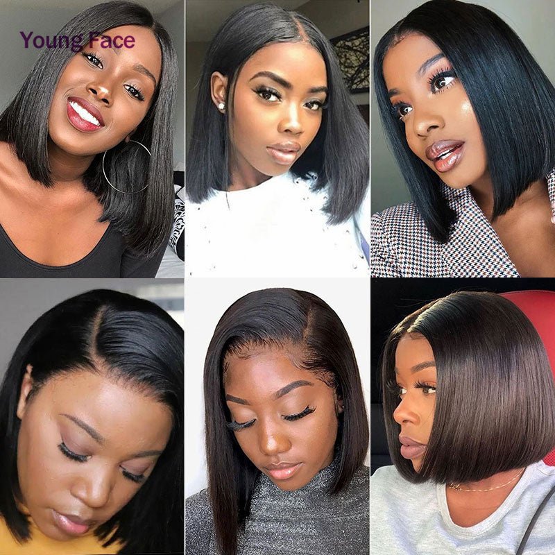 best Bob Wig Human Hair Lace Frontal Wigs Straight Wigs Short Bob Women's Haircare shop online at M2K Trends for Human Hair Lace Wigs