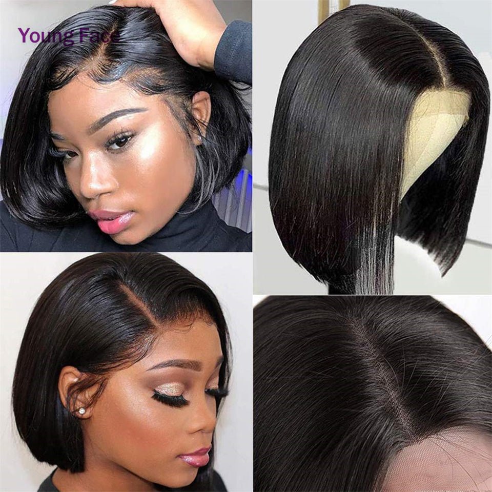 best Bob Wig Human Hair Lace Frontal Wigs Straight Wigs Short Bob Women's Haircare shop online at M2K Trends for Human Hair Lace Wigs