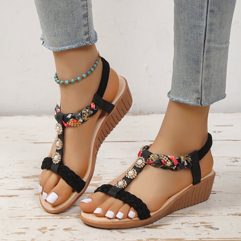 best Bohemian Braided Sandals Summer Beach Shoes Women 4 shop online at M2K Trends for