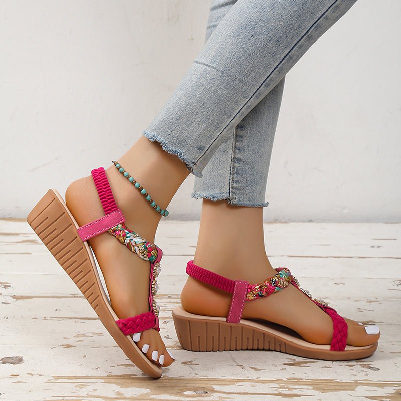 best Bohemian Braided Sandals Summer Beach Shoes Women 4 shop online at M2K Trends for