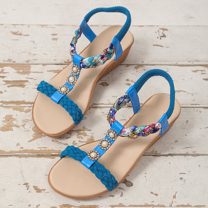 best Bohemian Braided Sandals Summer Beach Shoes Women 4 shop online at M2K Trends for