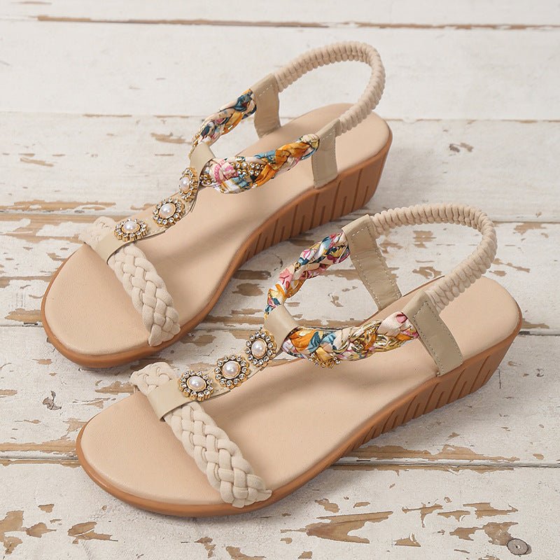 best Bohemian Braided Sandals Summer Beach Shoes Women 4 shop online at M2K Trends for