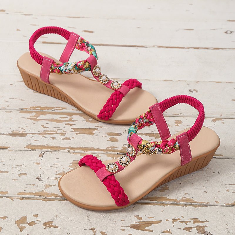 best Bohemian Braided Sandals Summer Beach Shoes Women 4 shop online at M2K Trends for