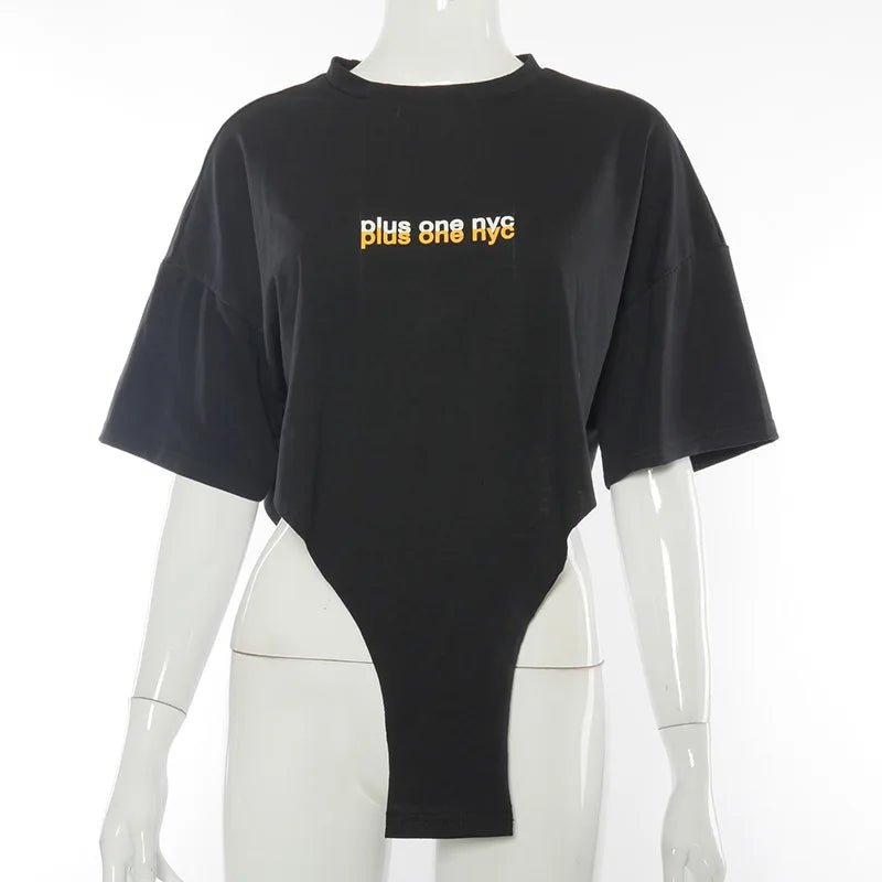 best BOOFEENAA Streetwear Letter Graphic T Shirts Y2k Clothes Crop Top Women Oversized Black Tees Alternative Clothing C85-BC14 shop online at M2K Trends for