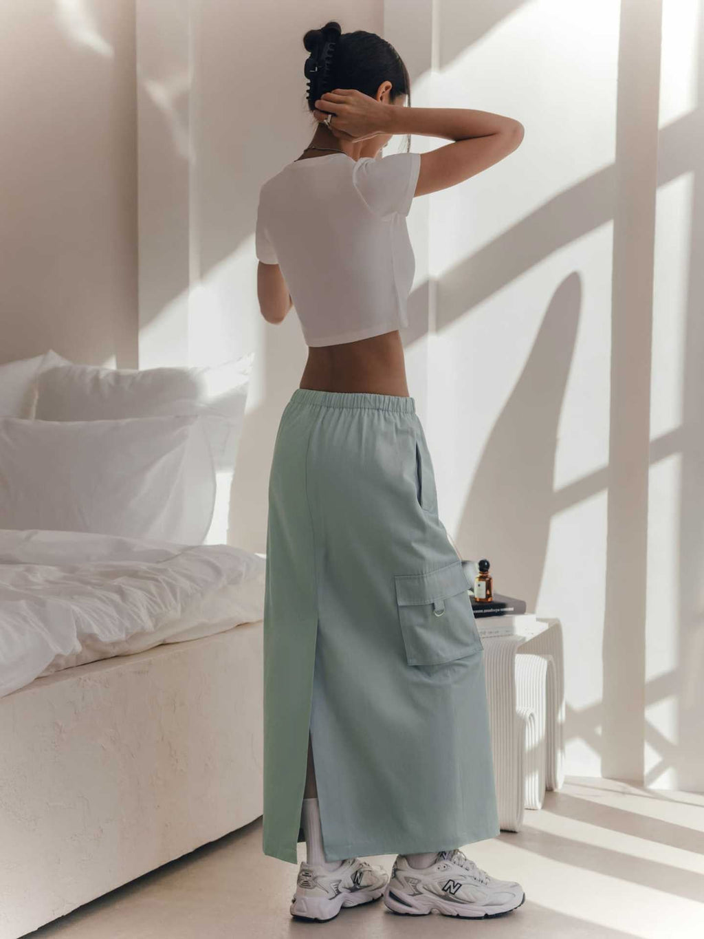 best Bornladies Cargo Skirts for Women 2023 Spring Summer Drawstring Elastic Waist Y2k Skirts Girls 100% Cotton Full Length Skirt 0 shop online at M2K Trends for