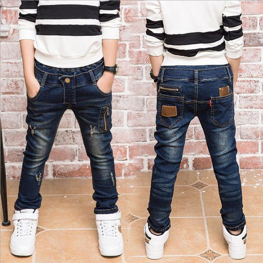 best Boys' Jeans Korean Style Trousers Loose-fitting Pants 0 shop online at M2K Trends for