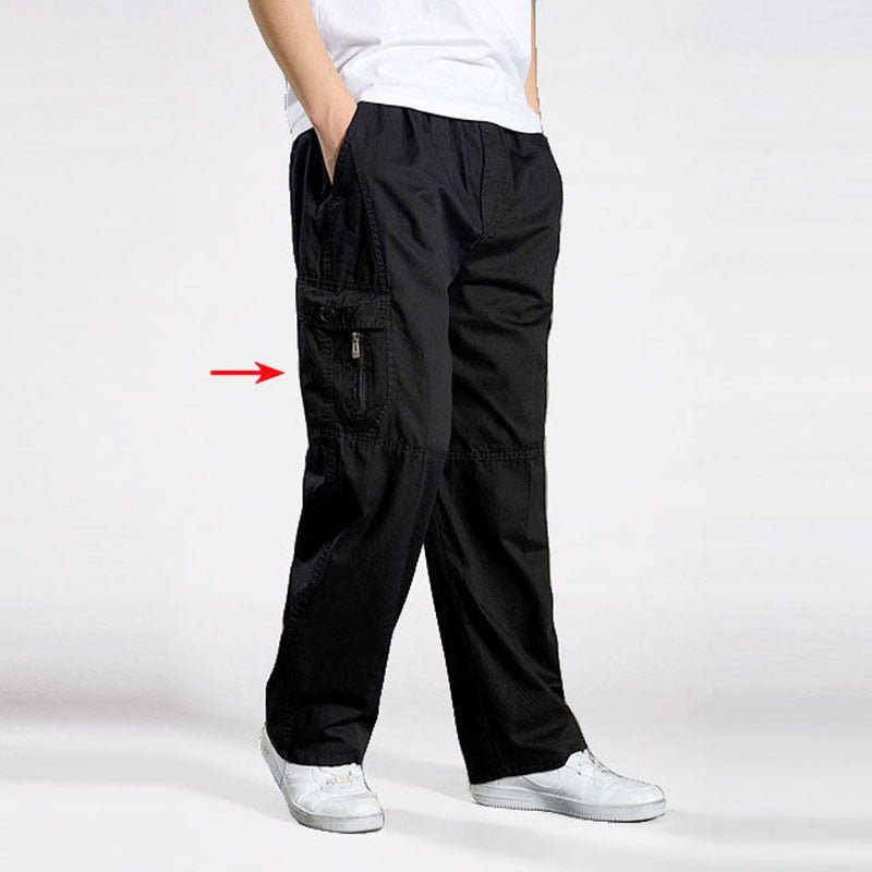 best Brand Casual Pants men cargo pants cotton loose trousers mens pants overalls Multi Pocket Straight Joggers Homme 6XL 0 shop online at M2K Trends for