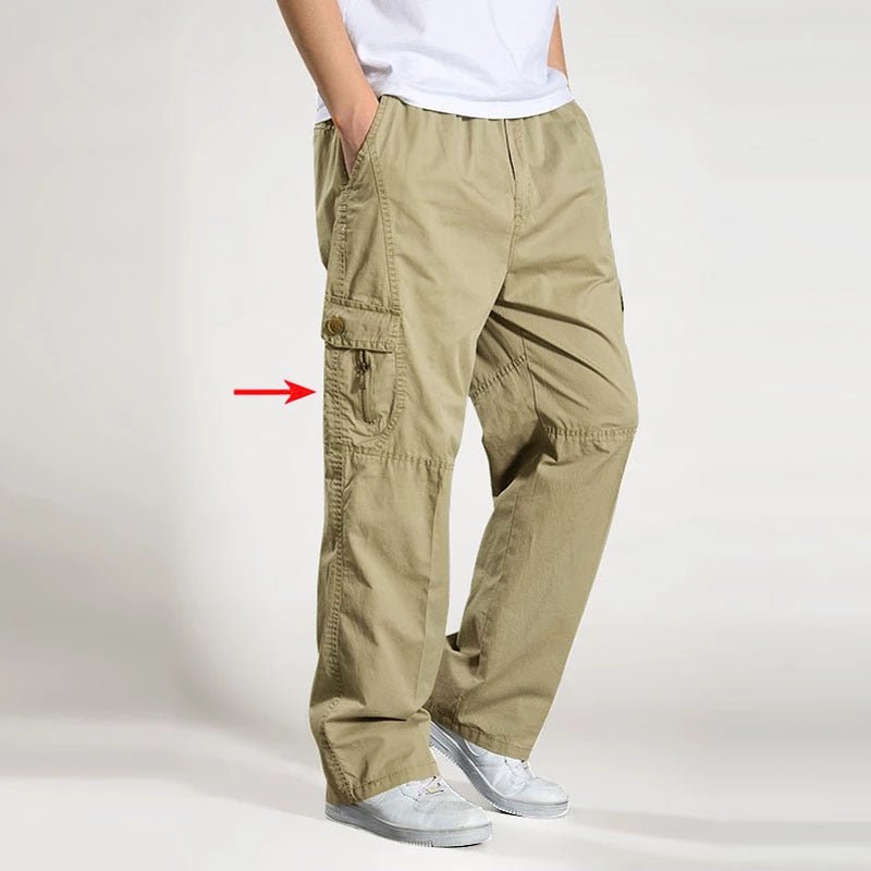 best Brand Casual Pants men cargo pants cotton loose trousers mens pants overalls Multi Pocket Straight Joggers Homme 6XL 0 shop online at M2K Trends for