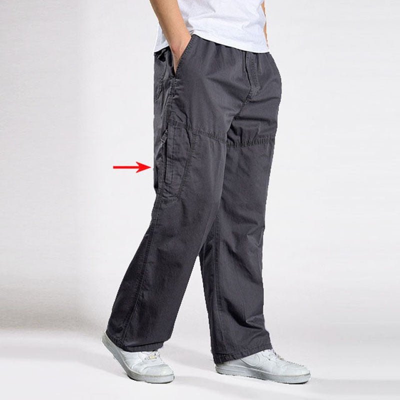 best Brand Casual Pants men cargo pants cotton loose trousers mens pants overalls Multi Pocket Straight Joggers Homme 6XL 0 shop online at M2K Trends for