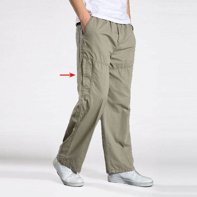 best Brand Casual Pants men cargo pants cotton loose trousers mens pants overalls Multi Pocket Straight Joggers Homme 6XL 0 shop online at M2K Trends for