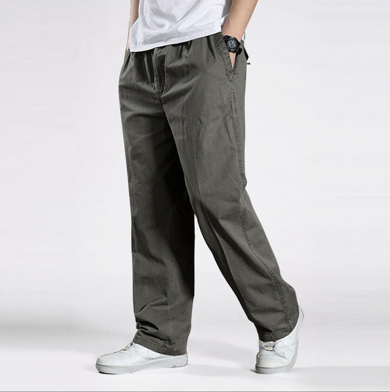 best Brand Casual Pants men cargo pants cotton loose trousers mens pants overalls Multi Pocket Straight Joggers Homme 6XL 0 shop online at M2K Trends for