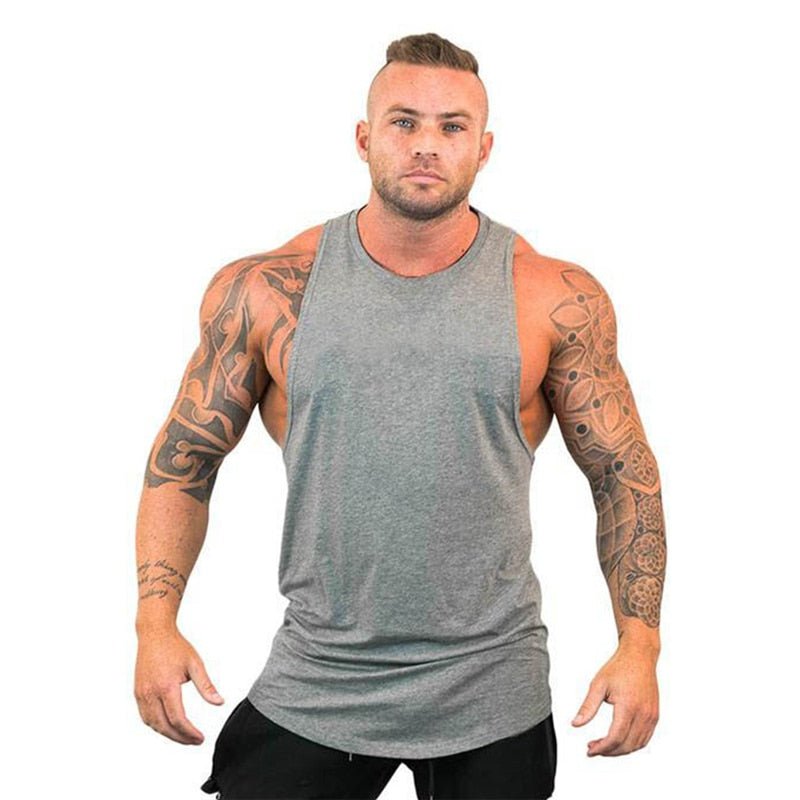 best Brand Clothing Gym Vest Bodybuilding Tank Top Men Fitness Wear Singlet Sleeveless Shirt Solid Cotton Muscle Undershirt 0 shop online at M2K Trends for