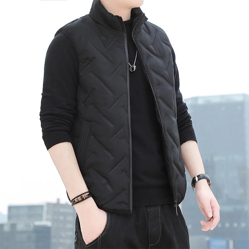 best Brand Fashion Men Autumn Winter Vest Waistcoat Korean Style Man Casual Sleeveless Jacket Coats Size M-5XL shop online at M2K Trends for