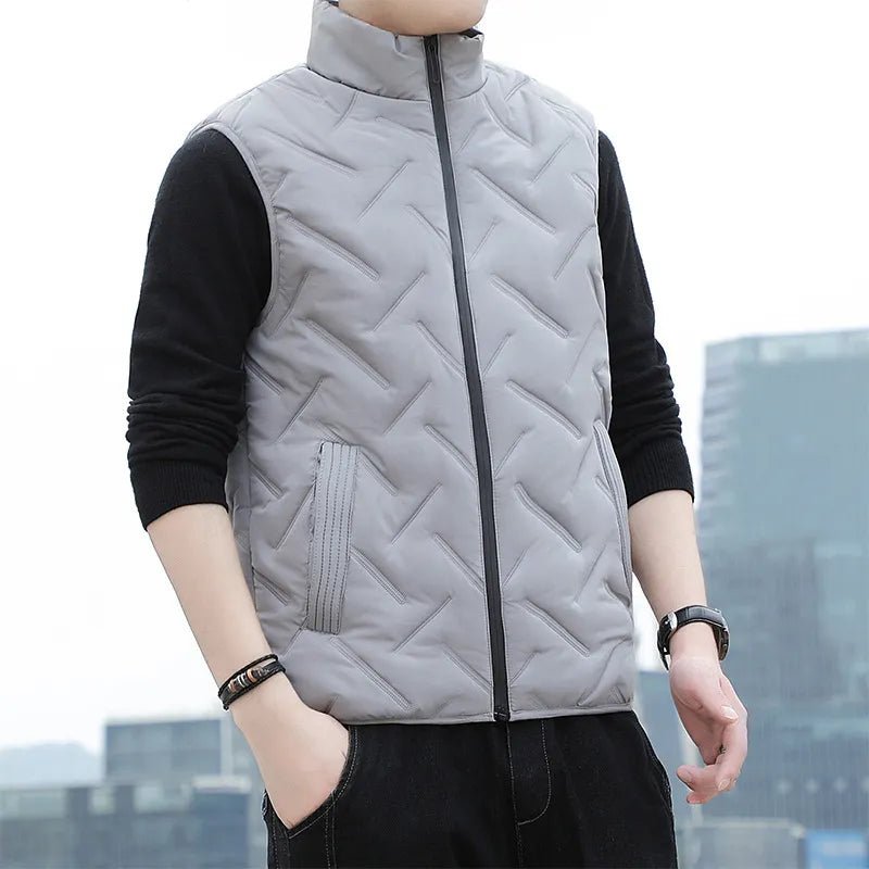 best Brand Fashion Men Autumn Winter Vest Waistcoat Korean Style Man Casual Sleeveless Jacket Coats Size M-5XL shop online at M2K Trends for