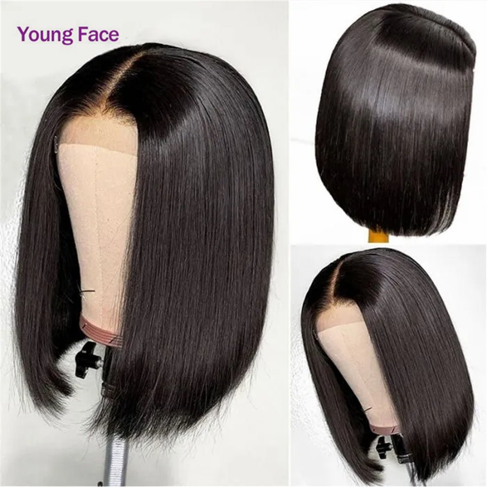 best Brazilian Short Bob Wigs Straight Human Hair Wigs Hd Transparent Lace wig shop online at M2K Trends for Human Hair Lace Wigs