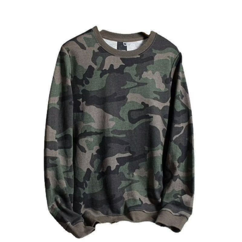 best Camouflage Printed Loose Leisure Sports Long-sleeved Men's Sweater 0 shop online at M2K Trends for