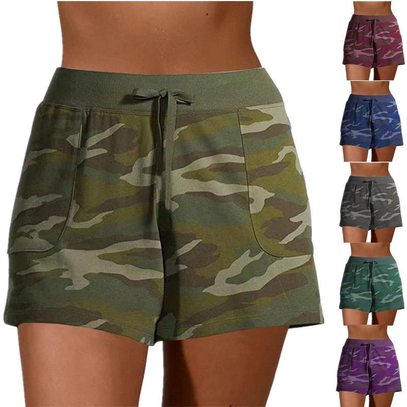 best Camouflage Sports Lace-Up Casual Shorts Women 0 shop online at M2K Trends for