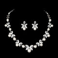 best CANPEL Fashion Imitation Pearl Wedding Necklace Earring Sets Bridal For Women Elegant Rhinestone Jewelry Sets Party Gift Accessories shop online at M2K Trends for