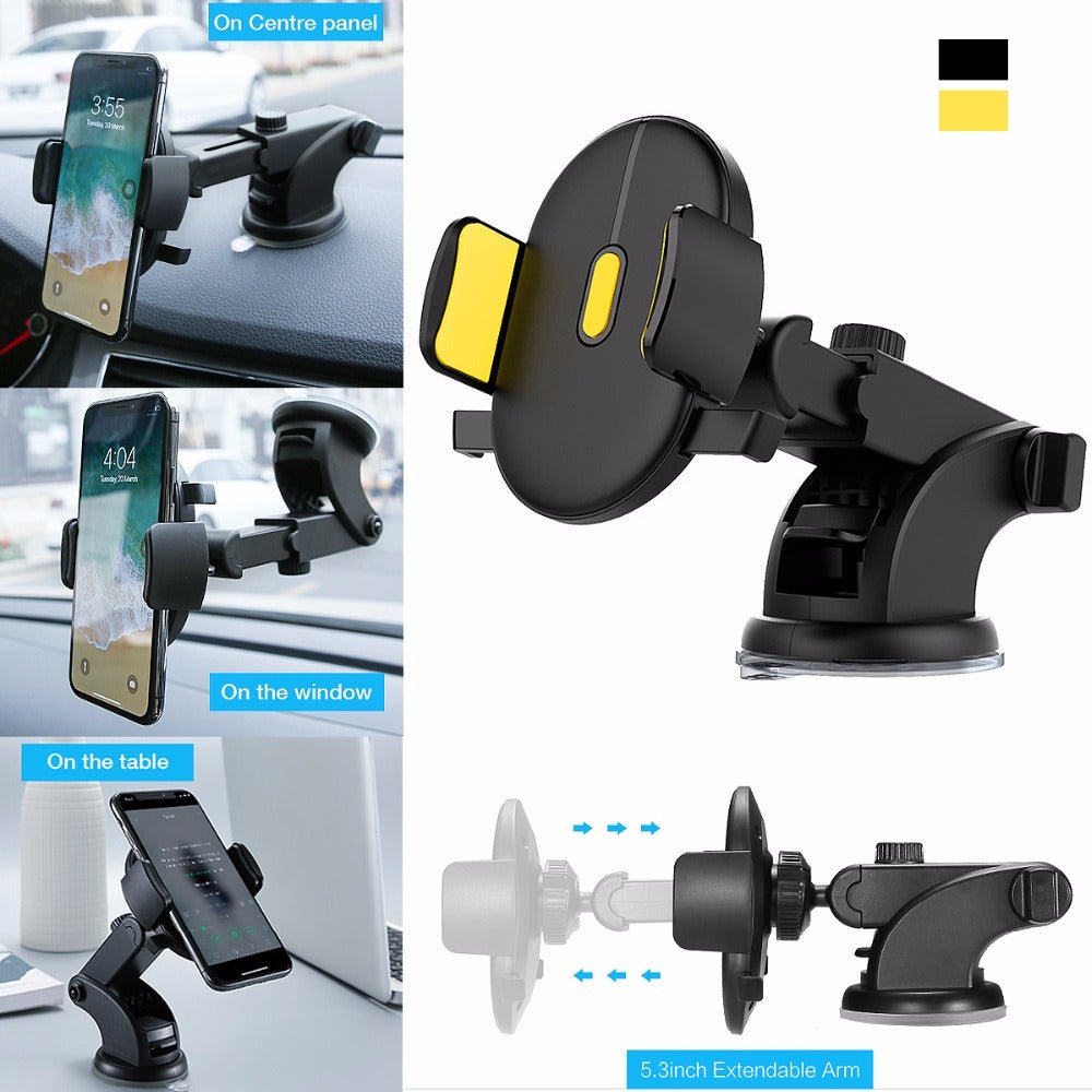 best Car Phone Holder Long Rod Telescopic Car Dashboard Suction Cup Type Accessories shop online at M2K Trends for