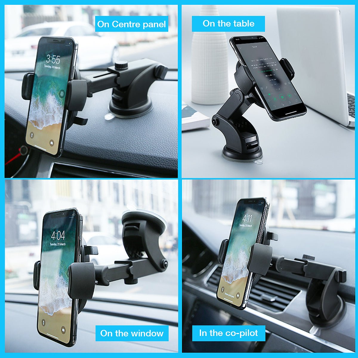 best Car Phone Holder Long Rod Telescopic Car Dashboard Suction Cup Type Accessories shop online at M2K Trends for
