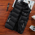 best Casual Fashion Sleeveless Vest Men Jacket 2023 New Autumn Warm Cotton Thick Coat Male Winter Plus Size Clothing Men Waistcoat shop online at M2K Trends for