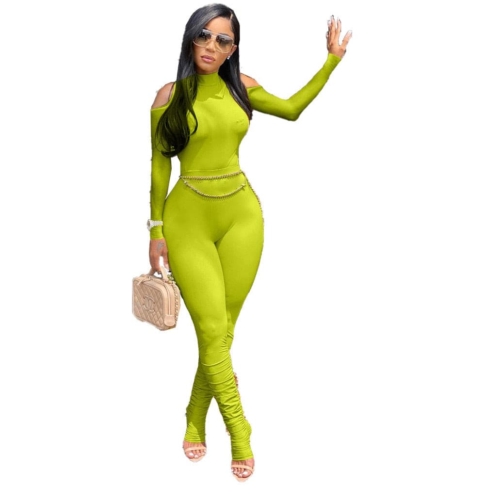 best Casual Jumpsuit Off Shoulder Bodysuit Women Long Rompers Womens Jumpsuit Sportsuit Solid Color Overalls dress shop online at M2K Trends for