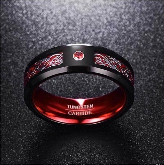 best Celtic Dragon Tungsten Carbide Rings Accessories shop online at M2K Trends for Fashion Jewelry