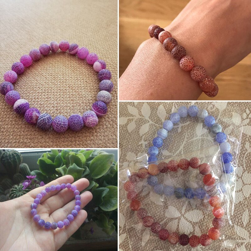 best Charm Purple Natural Weathered Stone Bracelet Women Men Crack Chakra Bead Strand Bracelets 6mm 8mm 10mm Yoga Buddha Jewelry Gift 0 shop online at M2K Trends for