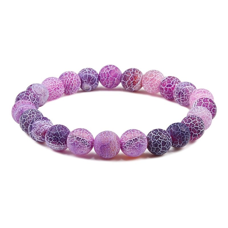 best Charm Purple Natural Weathered Stone Bracelet Women Men Crack Chakra Bead Strand Bracelets 6mm 8mm 10mm Yoga Buddha Jewelry Gift 0 shop online at M2K Trends for