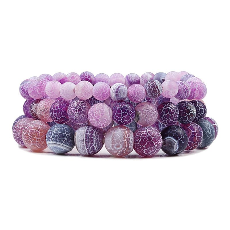 best Charm Purple Natural Weathered Stone Bracelet Women Men Crack Chakra Bead Strand Bracelets 6mm 8mm 10mm Yoga Buddha Jewelry Gift 0 shop online at M2K Trends for