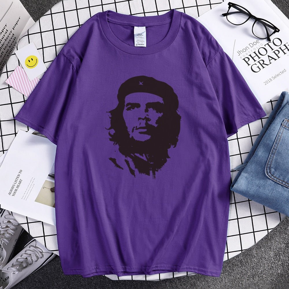 best Che Guevara Hero Men T Shirt Printed Retro Loose Short Sleeve T-Shirts Hipster Pattern Tops Tees Cool High Quality Male T-Shirt 0 shop online at M2K Trends for