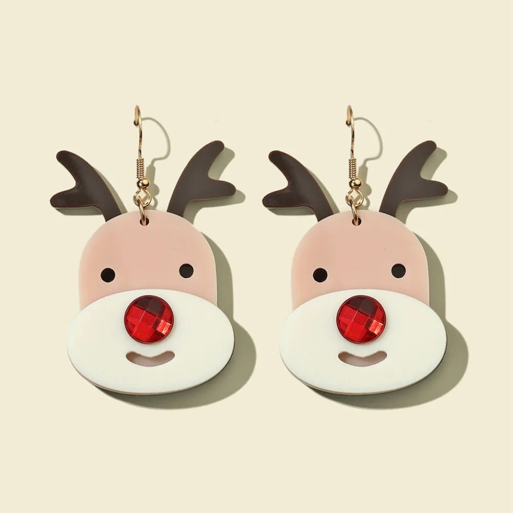 best cheap Fashion Cartoon Elk Tree Snowman Christmas Earrings Cute Acrylic Glitter Colorful Gifts Santa Claus Dangle Drop Earrings Jewelry shop online at M2K Trends for