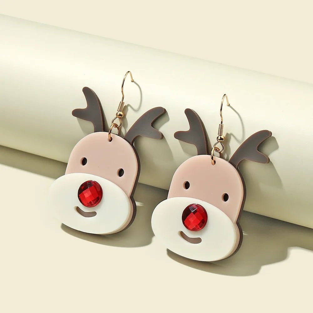 best cheap Fashion Cartoon Elk Tree Snowman Christmas Earrings Cute Acrylic Glitter Colorful Gifts Santa Claus Dangle Drop Earrings Jewelry shop online at M2K Trends for