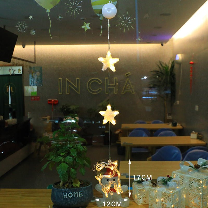 best Christmas 3pcs LED Light Star Xmas Tree Hanging Sucker Lamp Window Ornaments Decoration For Home Xmas Navidad 2023 New Year Decor Christmas Decorations 0 shop online at M2K Trends for