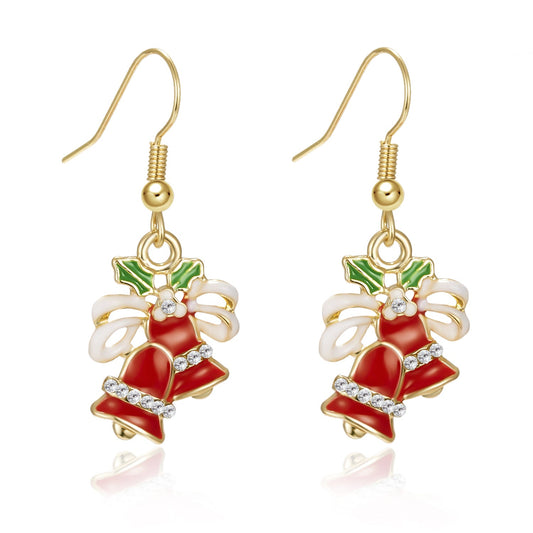 best Christmas Cartoon Angel Earrings Bells Five-pointed Stars Star Stud Earrings 0 shop online at M2K Trends for