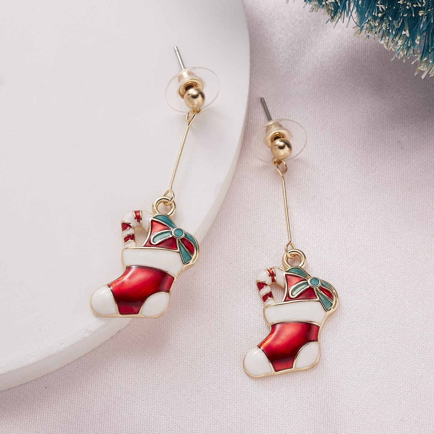 best Christmas Cartoon Angel Earrings Bells Five-pointed Stars Star Stud Earrings 0 shop online at M2K Trends for