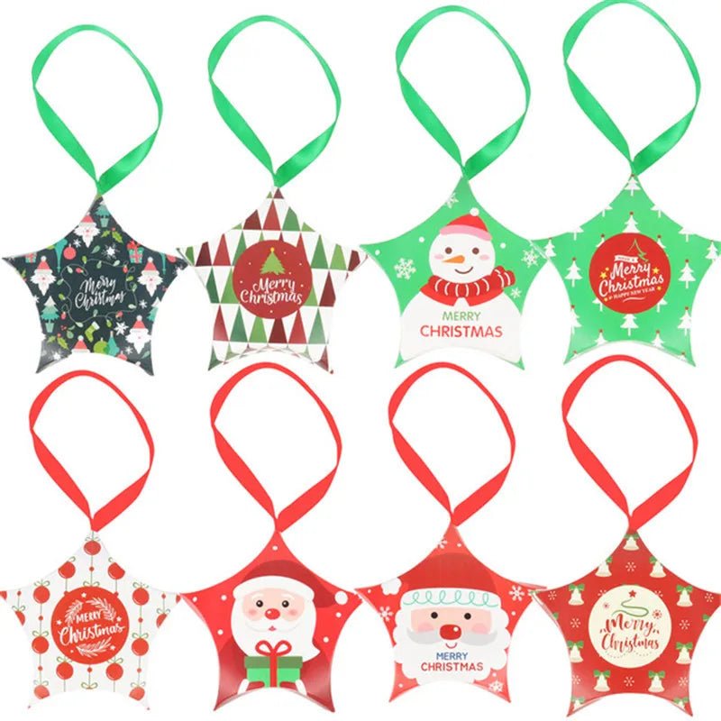 best Christmas paper Kids Candy Box Bag Navidad 2021 New year christmas home decoration Natal gift bags Kerst Noel Treats packing box shop online at M2K Trends for