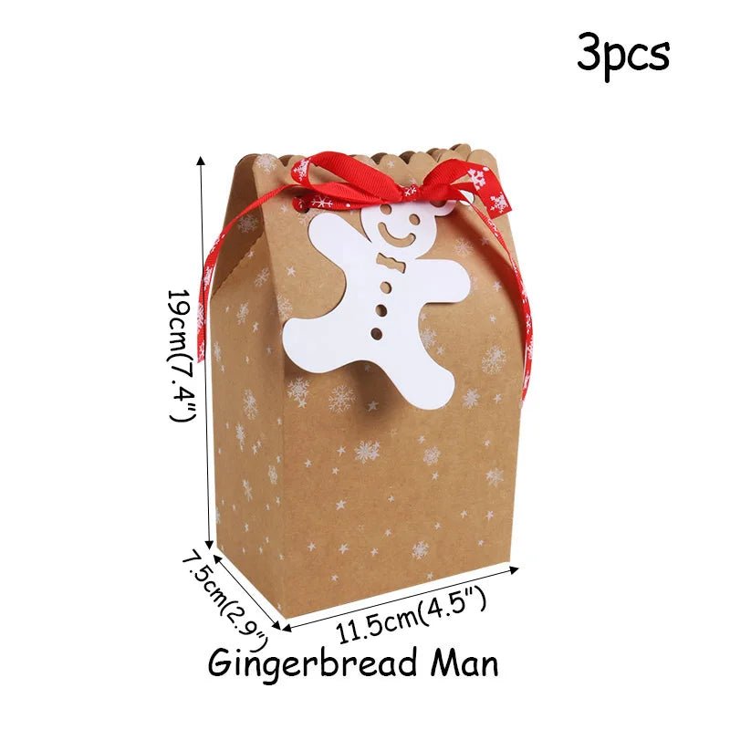 best Christmas paper Kids Candy Box Bag Navidad 2021 New year christmas home decoration Natal gift bags Kerst Noel Treats packing box shop online at M2K Trends for