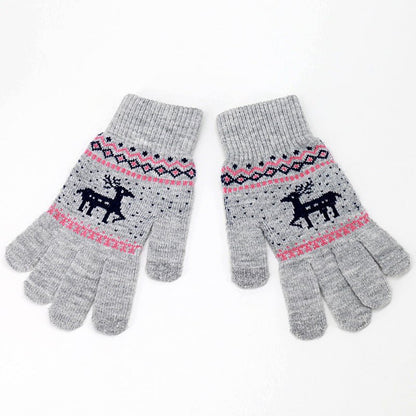 best Christmas Patterned Jacquard Knitted Gloves 0 shop online at M2K Trends for