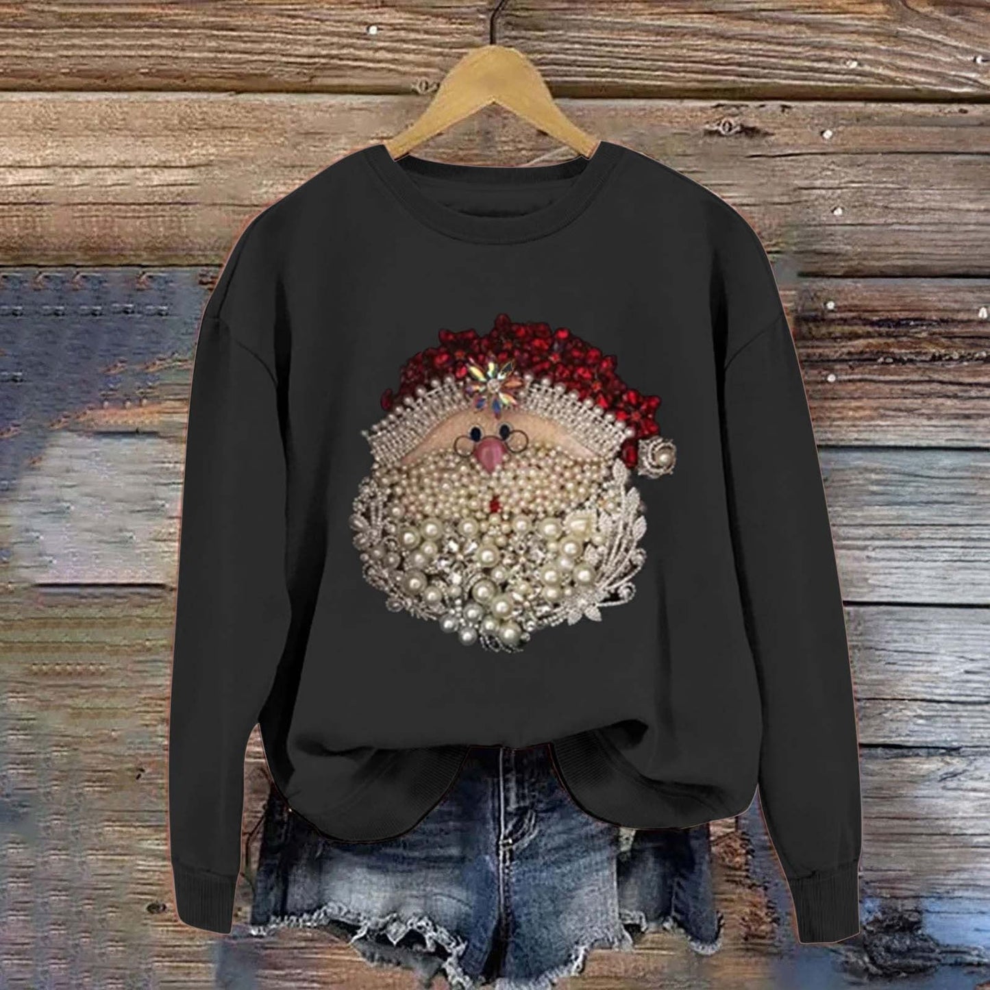 best Christmas Snowman Love Casual Long Sleeve Loose Polyester Cotton Round Neck Sweater 0 shop online at M2K Trends for