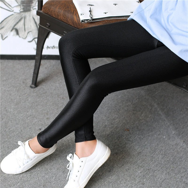 best CHRLEISURE Winter Leggings Velvet Warm Tights High Elastic Thicken Female Luster Pants Black Skinny Pants For Women Leggins 0 shop online at M2K Trends for