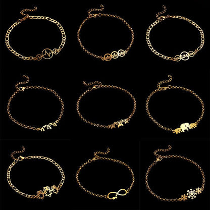 best Classic Stainless Steel Love Snow Infinite Bracelet Fashion Trendy Charm Bracelet Women Fashion Party Jewelry Multiple Styles 0 shop online at M2K Trends for