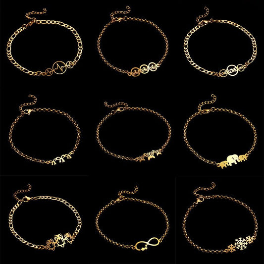 best Classic Stainless Steel Love Snow Infinite Bracelet Fashion Trendy Charm Bracelet Women Fashion Party Jewelry Multiple Styles 0 shop online at M2K Trends for