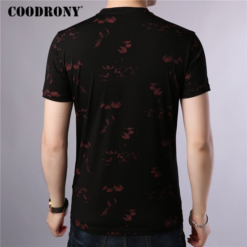 best COODRONY T Shirt Men Cotton Men's Shirt 2019 Summer O-Neck T-shirt Men Streetwear Short Sleeve Tee Shirt Homme Floral Top S95014 0 shop online at M2K Trends for