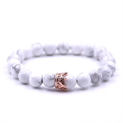 best Couple Bracelet Charms Stone Beads Men Jewelry Crown Bracelets For Women Bangles Pulseira Masculina Bileklik Pulseira Feminina 0 shop online at M2K Trends for