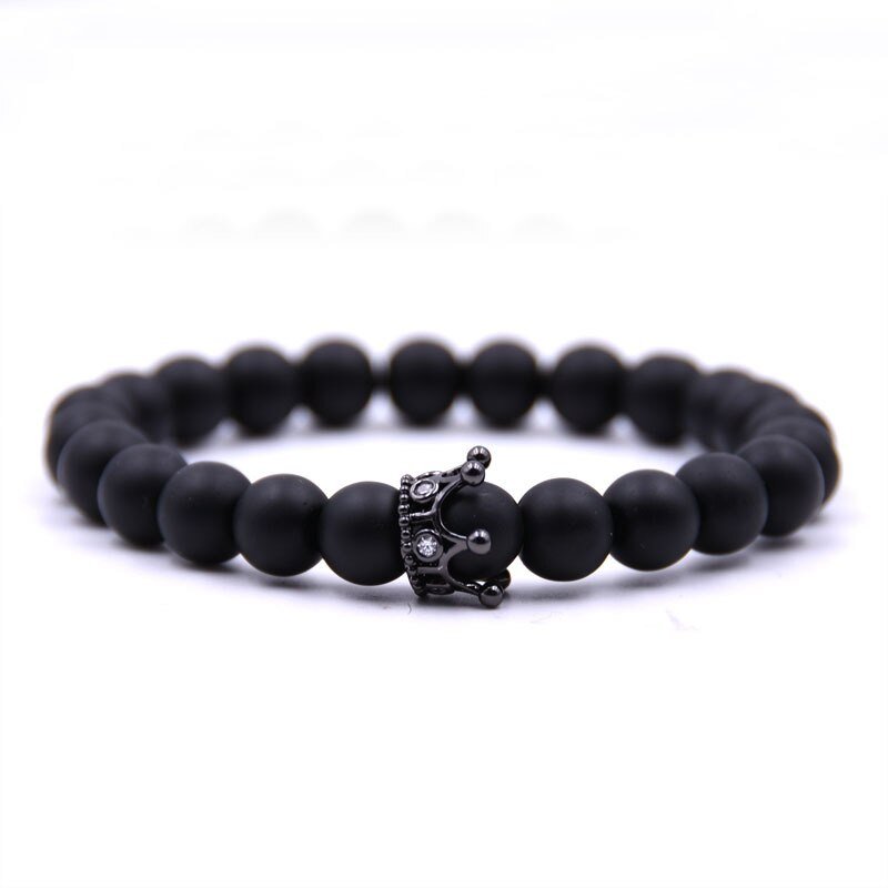 best Couple Bracelet Charms Stone Beads Men Jewelry Crown Bracelets For Women Bangles Pulseira Masculina Bileklik Pulseira Feminina 0 shop online at M2K Trends for