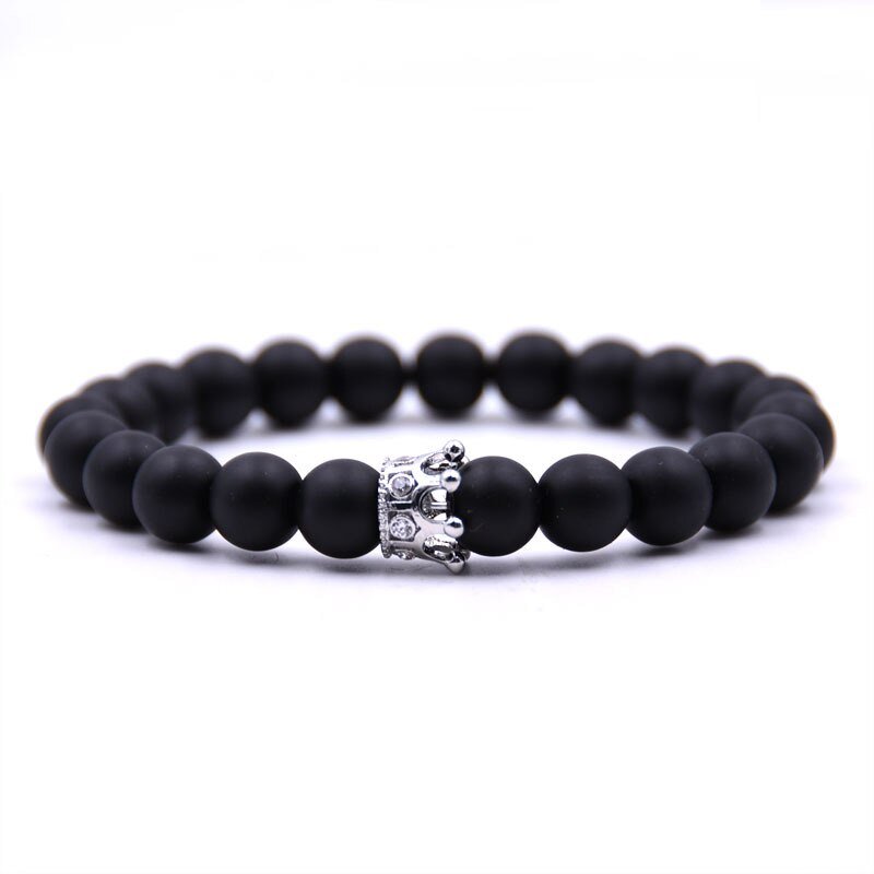 best Couple Bracelet Charms Stone Beads Men Jewelry Crown Bracelets For Women Bangles Pulseira Masculina Bileklik Pulseira Feminina 0 shop online at M2K Trends for